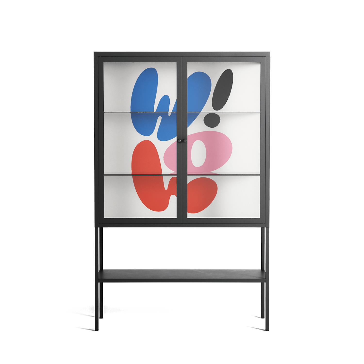 Wow - Loft Cabinet - Vratislav Pecka - Antracite - Clear glass