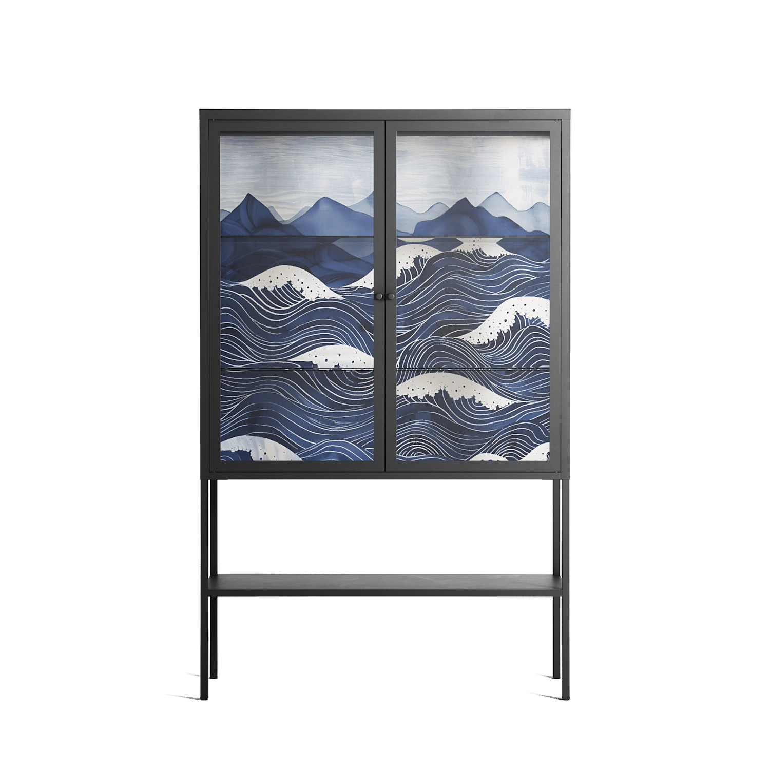 Dalgalar - Loft Cabinet - Nur Rydberg - Antracite - Clear glass