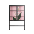 Kalas Konvalj - Loft Cabinet - Nur Rydberg - Antracite - Clear glass