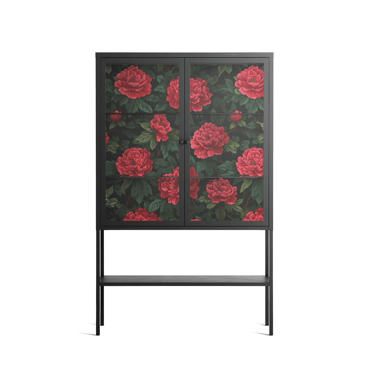 Mormors Rabatt - Loft Cabinet - Nur Rydberg - Antracite - Clear glass