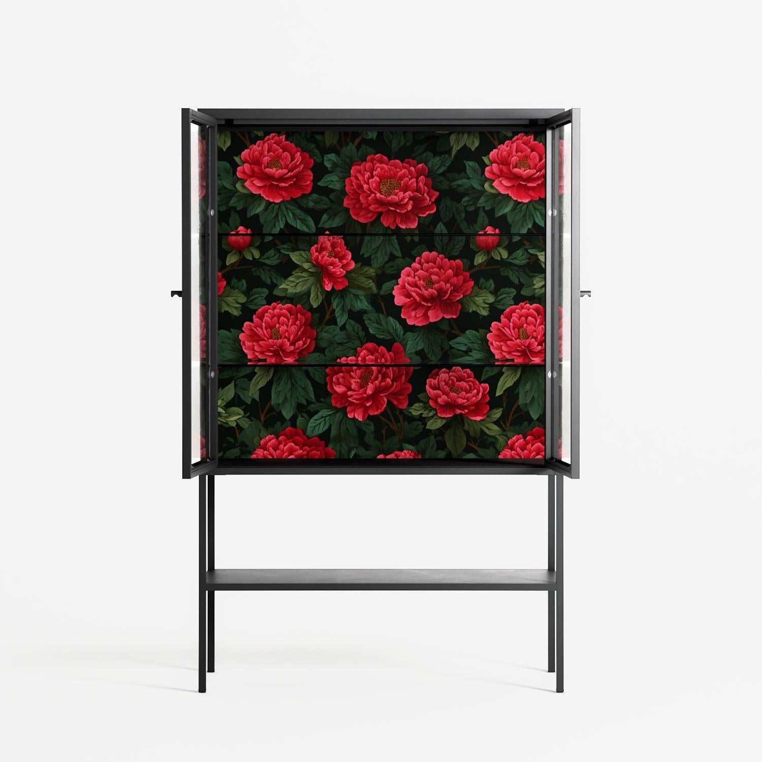 Mormors Rabatt - Loft Cabinet - Nur Rydberg - Antracite - Clear glass