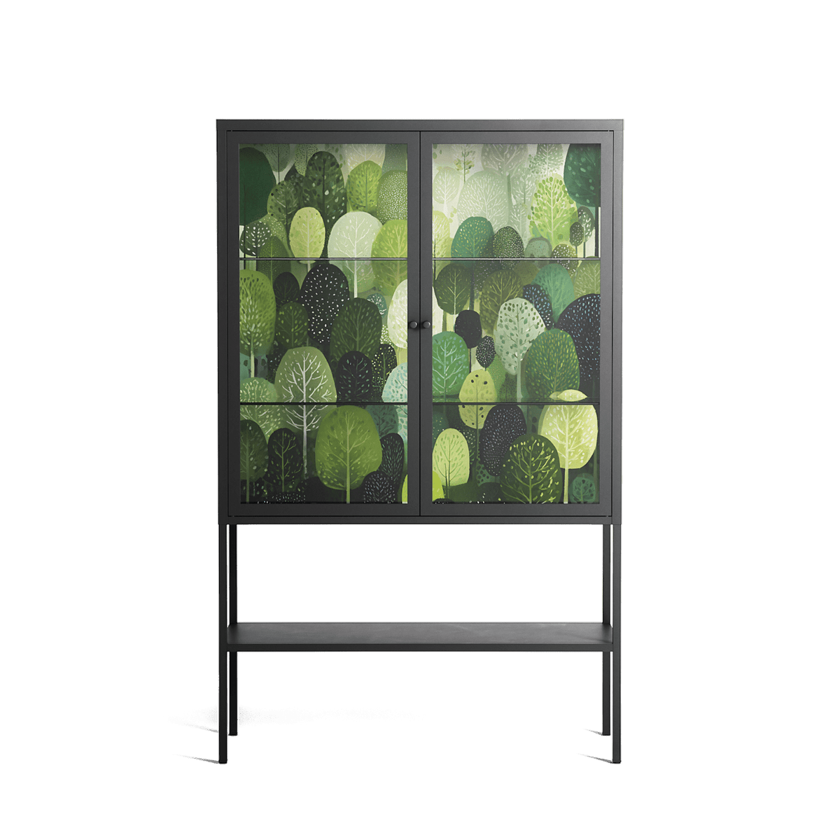 Tummetott - Loft Cabinet - Nur Rydberg - Antracite - Clear glass