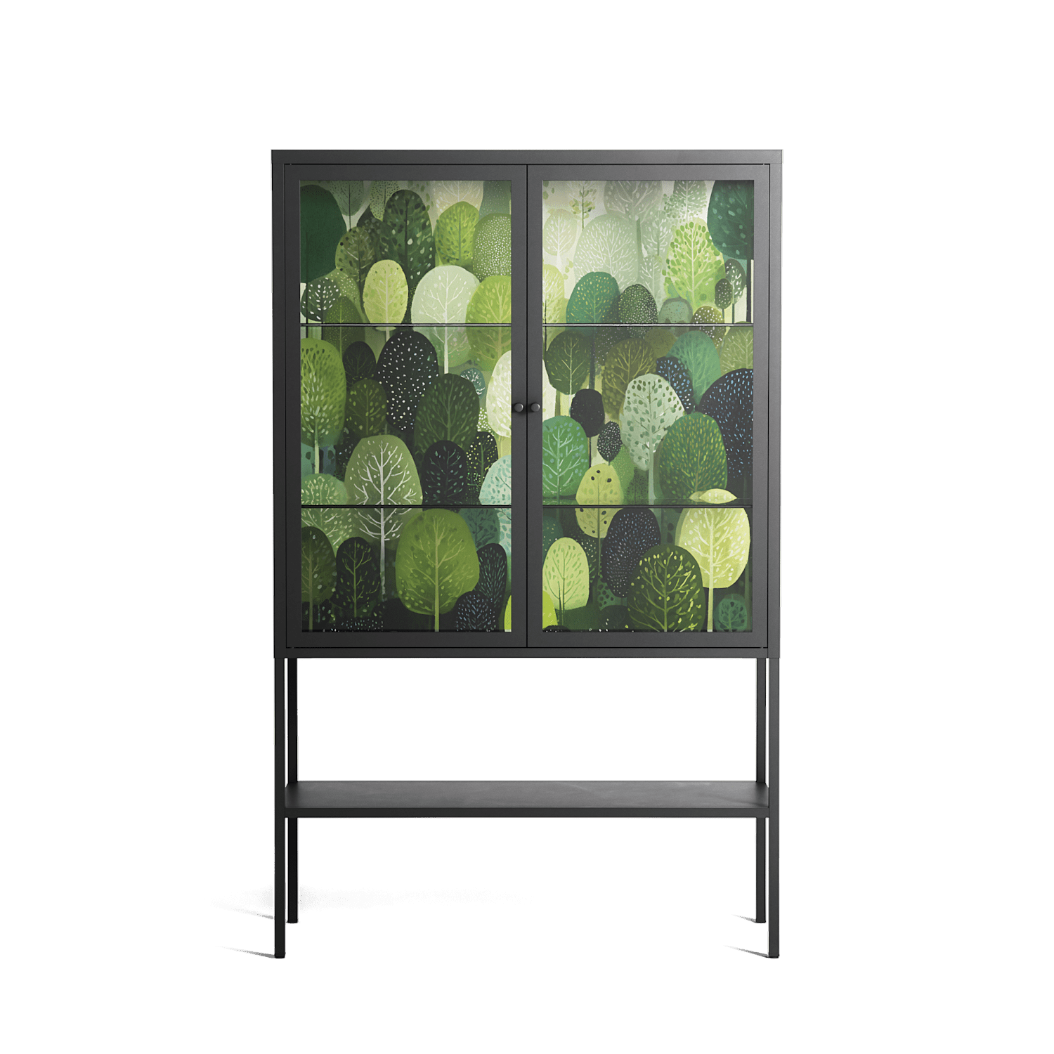 Tummetott - Loft Cabinet - Nur Rydberg - Antracite - Clear glass