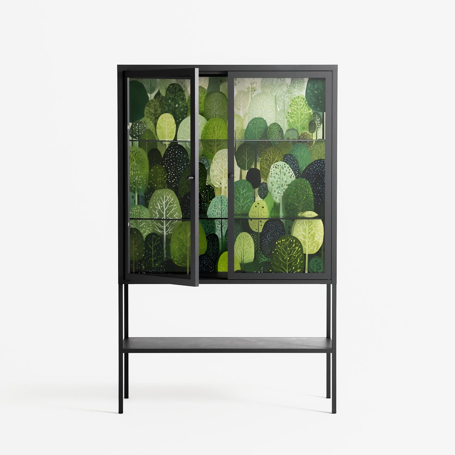 Tummetott - Loft Cabinet - Nur Rydberg - Antracite - Clear glass