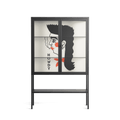 Howdy - Loft Cabinet - Aley Wild - Antracite - Clear glass