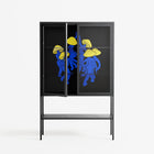 Mushroom Dance Blue - Loft Cabinet - Aley Wild - Antracite - Clear glass