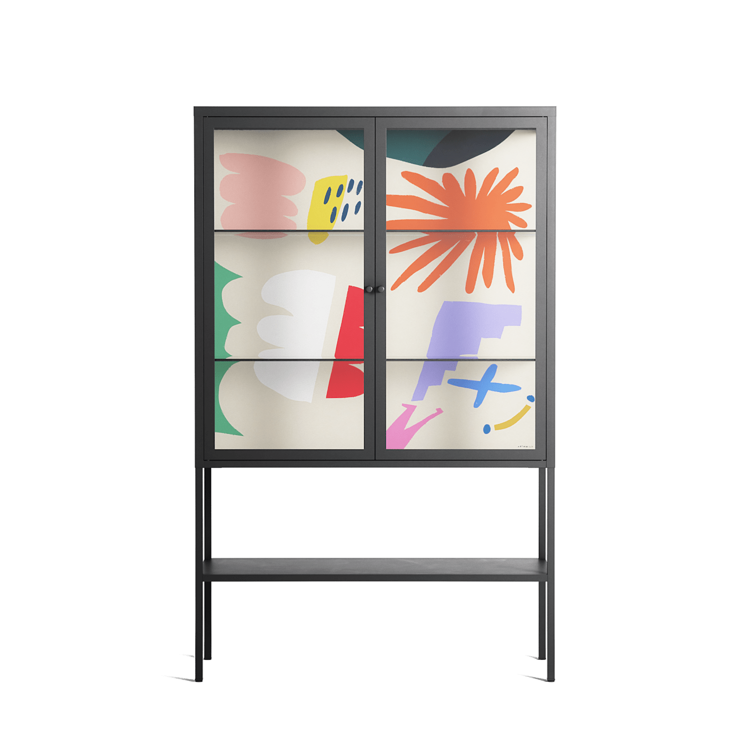 Surrender Shapes - Loft Cabinet - Aley Wild - Antracite - Clear glass