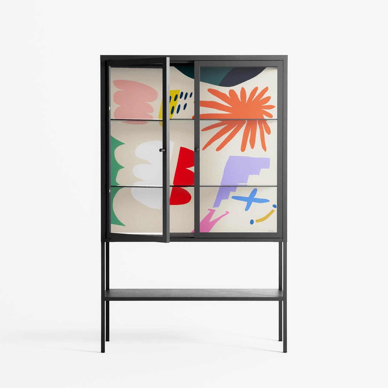 Surrender Shapes - Loft Cabinet - Aley Wild - Antracite - Clear glass