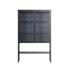 Basket Weave - Loft Cabinet - Katie O’Shea - Antracite - Clear glass