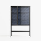Basket Weave - Loft Cabinet - Katie O’Shea - Antracite - Clear glass