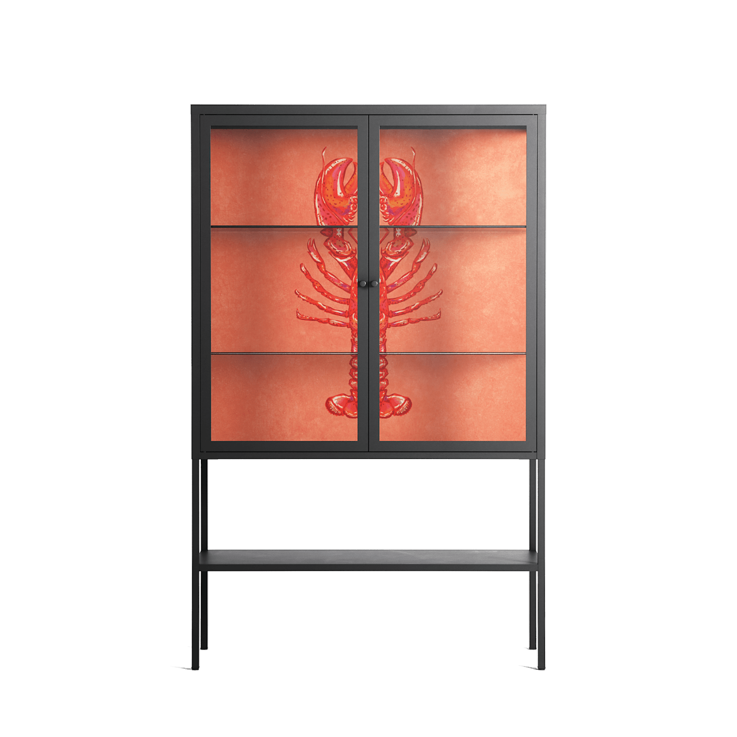 Lobster - Loft Cabinet - Raissa Oltmanns - Antracite - Clear glass