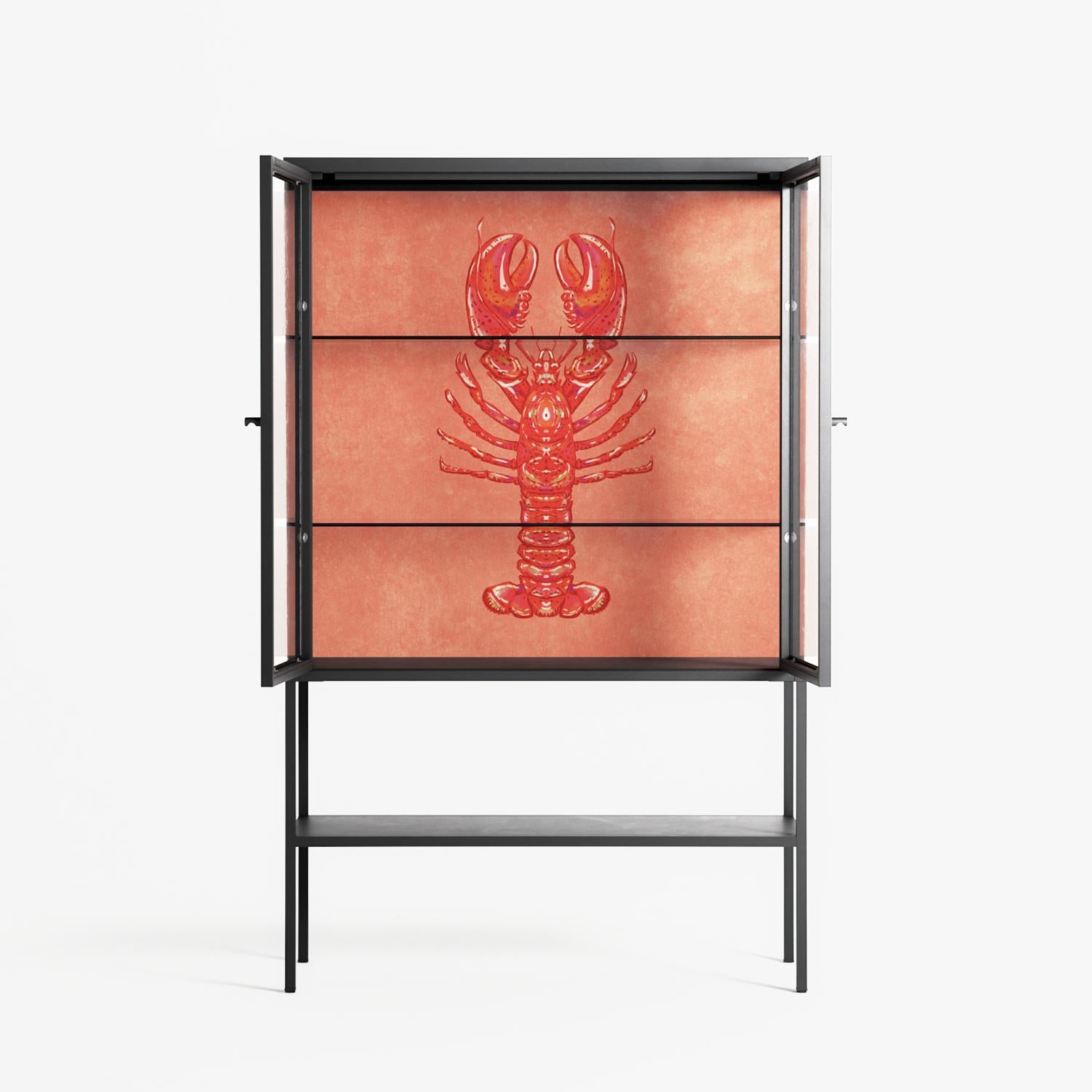 Lobster - Loft Cabinet - Raissa Oltmanns - Antracite - Clear glass
