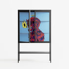 Flower - Loft Cabinet - Cezar Berje - Antracite - Clear glass