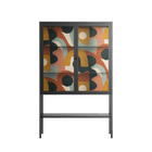 Abstract Sunrise - Loft Cabinet - Amy Suther - Antracite - Clear glass