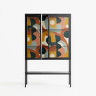Abstract Sunrise - Loft Cabinet - Amy Suther - Antracite - Clear glass