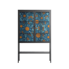 Bellis Bounty Blue - Loft Cabinet - Amy Suther - Antracite - Clear glass