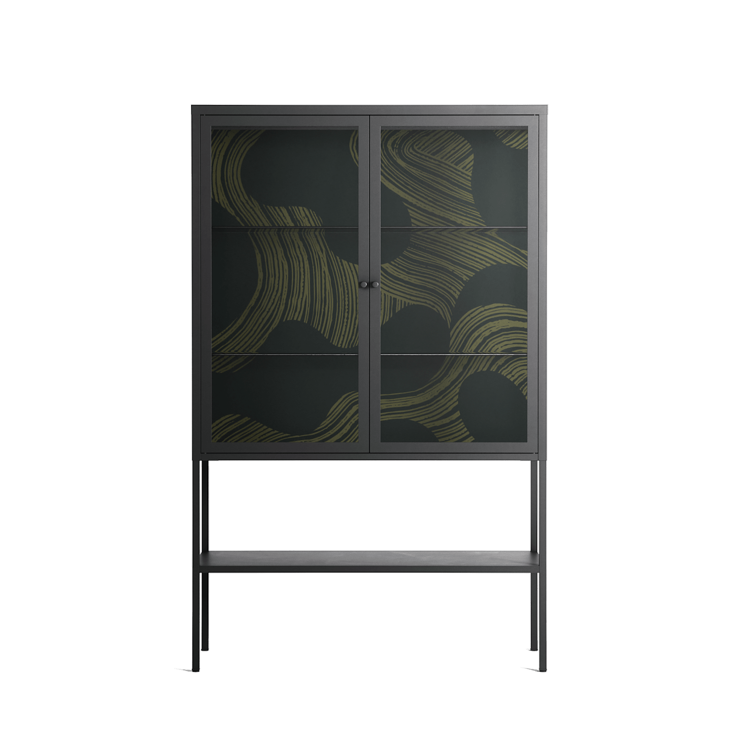 Midnight Dune - Loft Cabinet - Amy Suther - Antracite - Clear glass