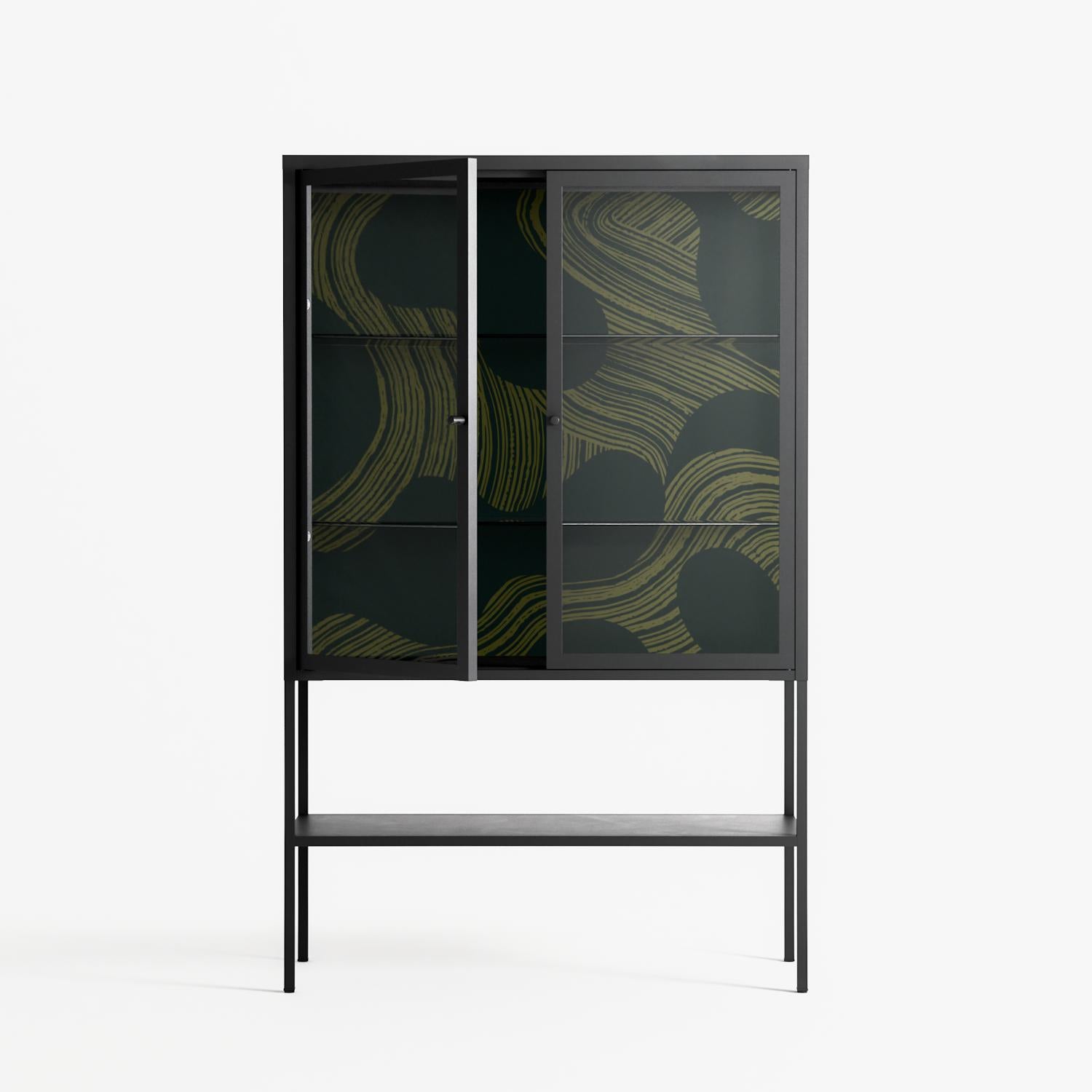 Midnight Dune - Loft Cabinet - Amy Suther - Antracite - Clear glass