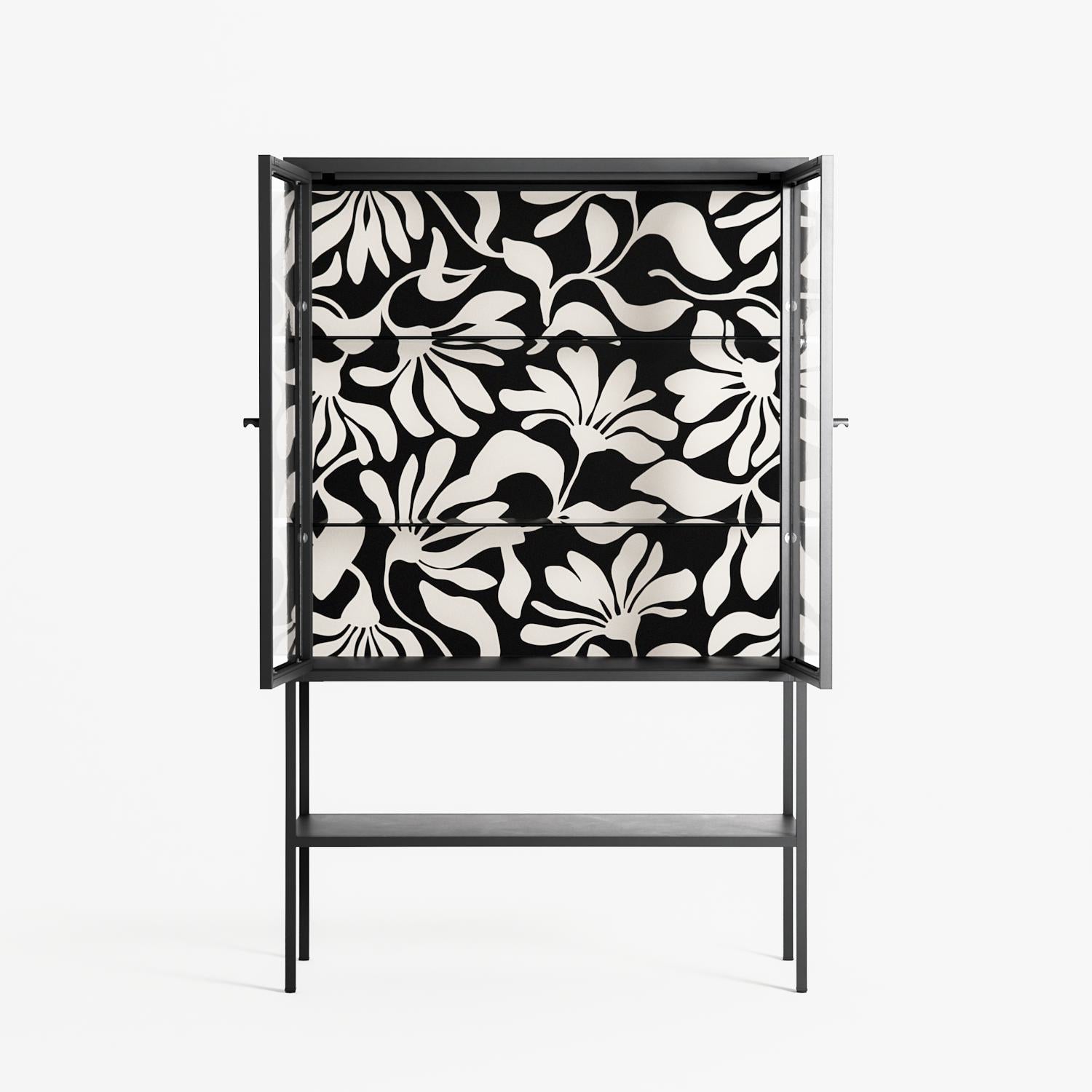 Prima Flora - Loft Cabinet - Amy Suther - Antracite - Clear glass