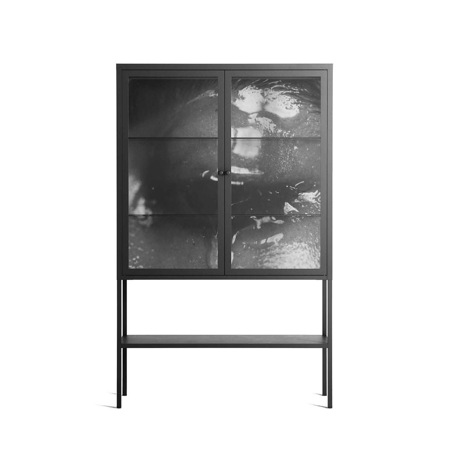 Gel - Loft Cabinet - Nadia Ryder - Antracite - Clear glass