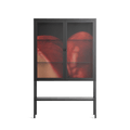 Red 3 - Loft Cabinet - Nadia Ryder - Antracite - Clear glass