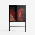 Red 3 - Loft Cabinet - Nadia Ryder - Antracite - Clear glass