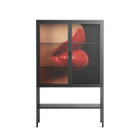 Red 4 - Loft Cabinet - Nadia Ryder - Antracite - Clear glass