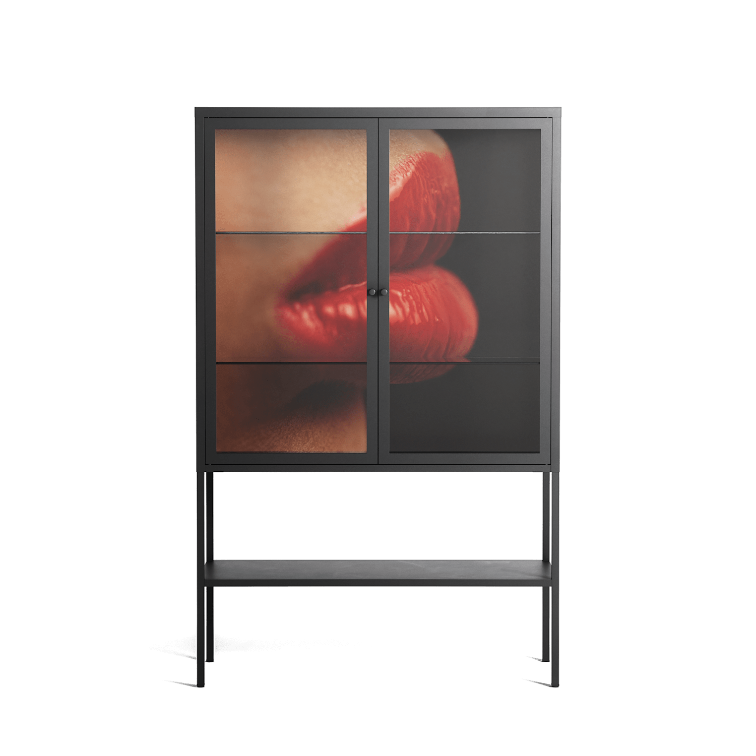 Red 4 - Loft Cabinet - Nadia Ryder - Antracite - Clear glass