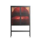 Red - Loft Cabinet - Nadia Ryder - Antracite - Clear glass