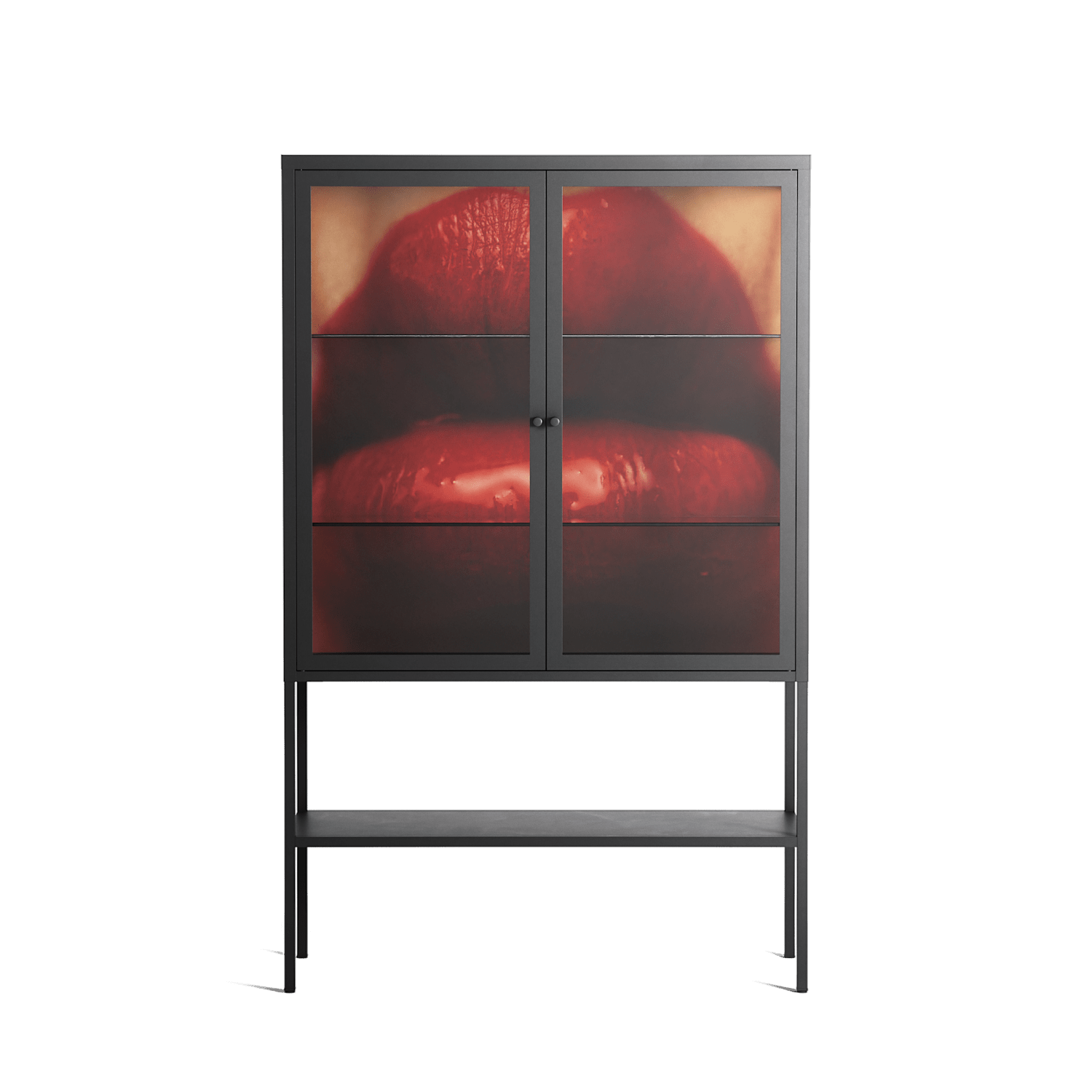 Red - Loft Cabinet - Nadia Ryder - Antracite - Clear glass