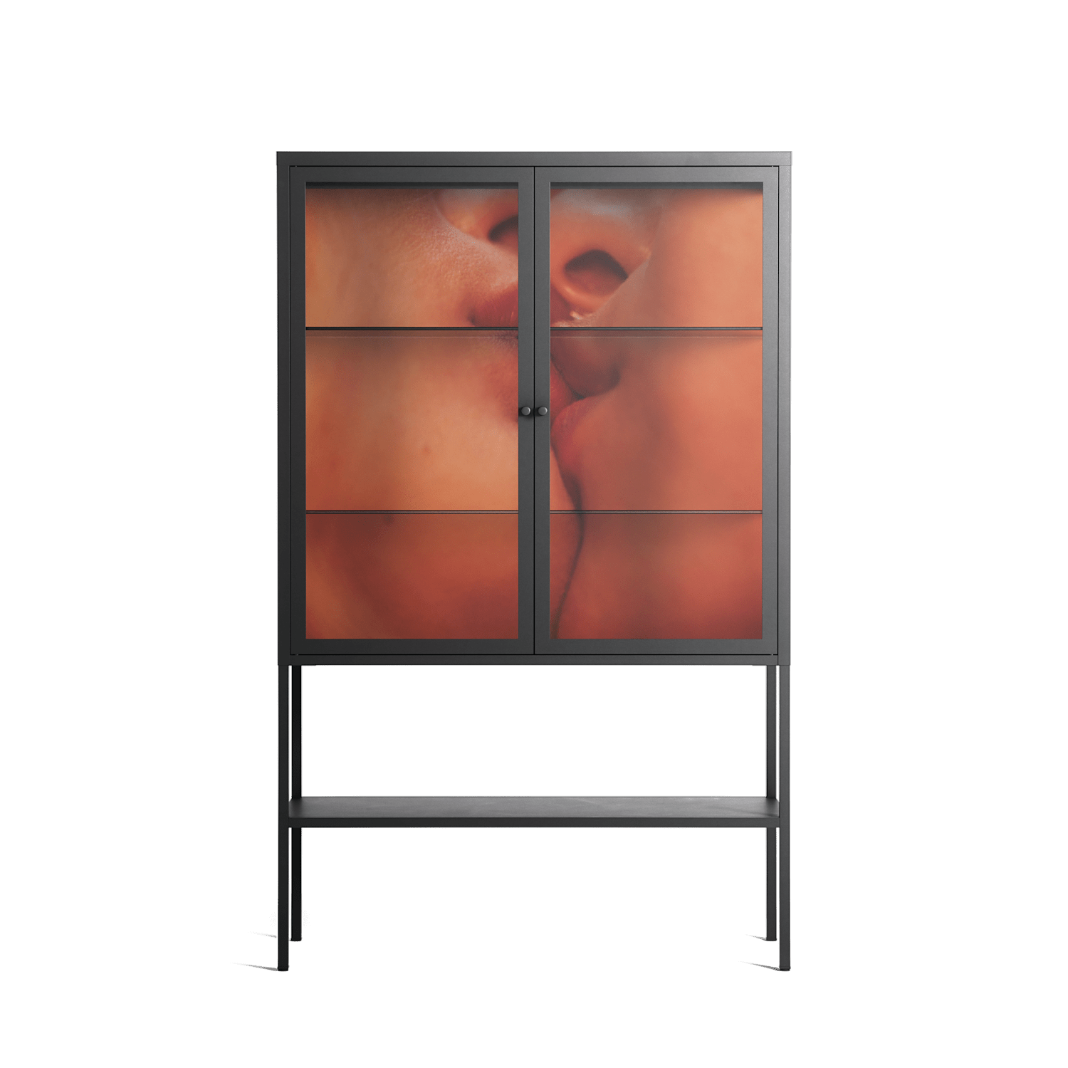 The Art Of Kissing - Loft Cabinet - Nadia Ryder - Antracite - Clear glass