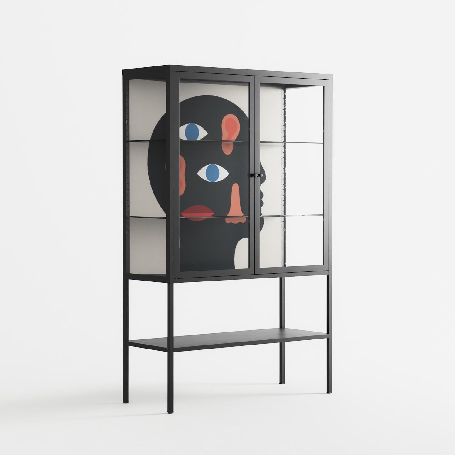 Désordre_Intérieur - Loft Cabinet - David Vanadia - Antracite - Clear glass