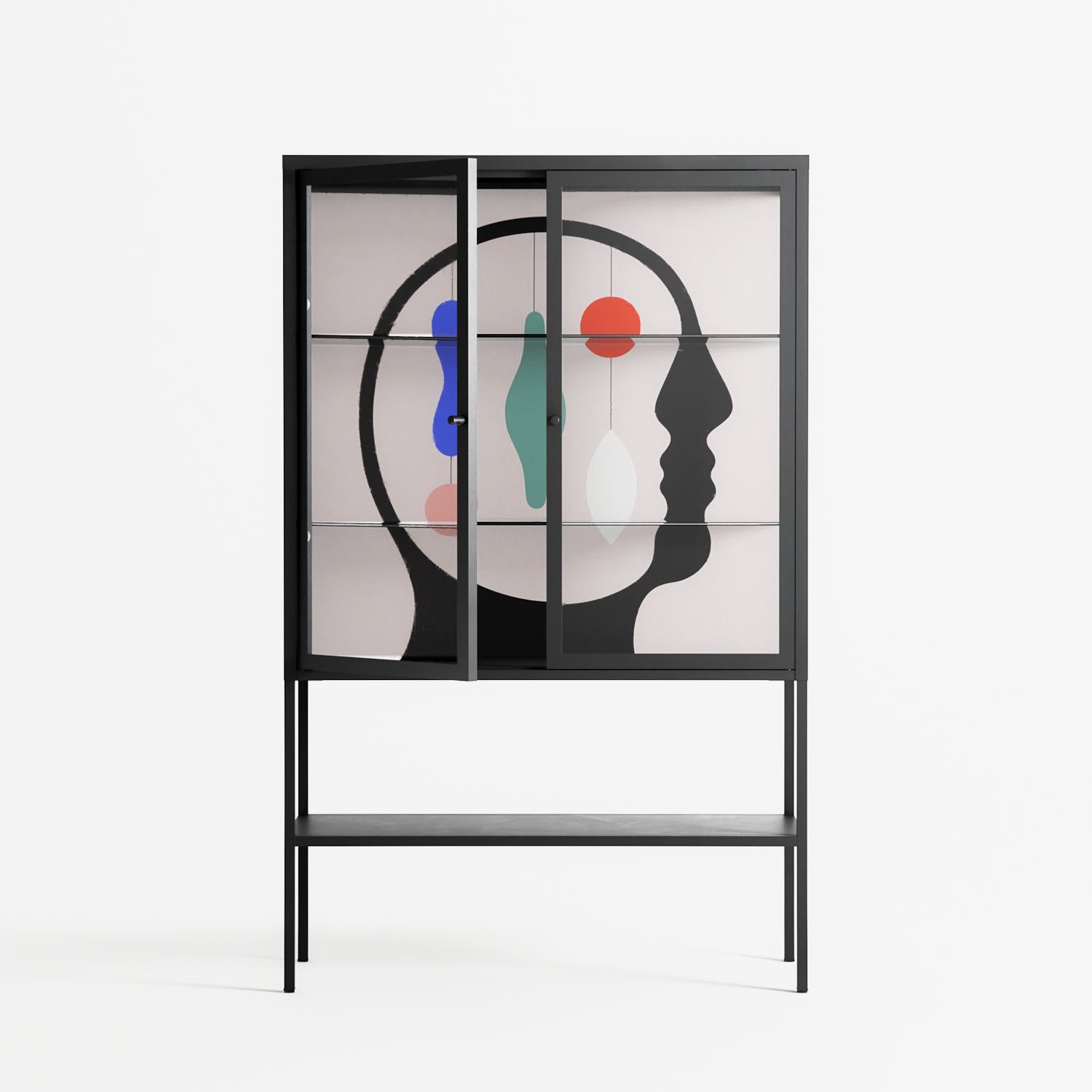 Équilibre_Intérieur - Loft Cabinet - David Vanadia - Antracite - Clear glass