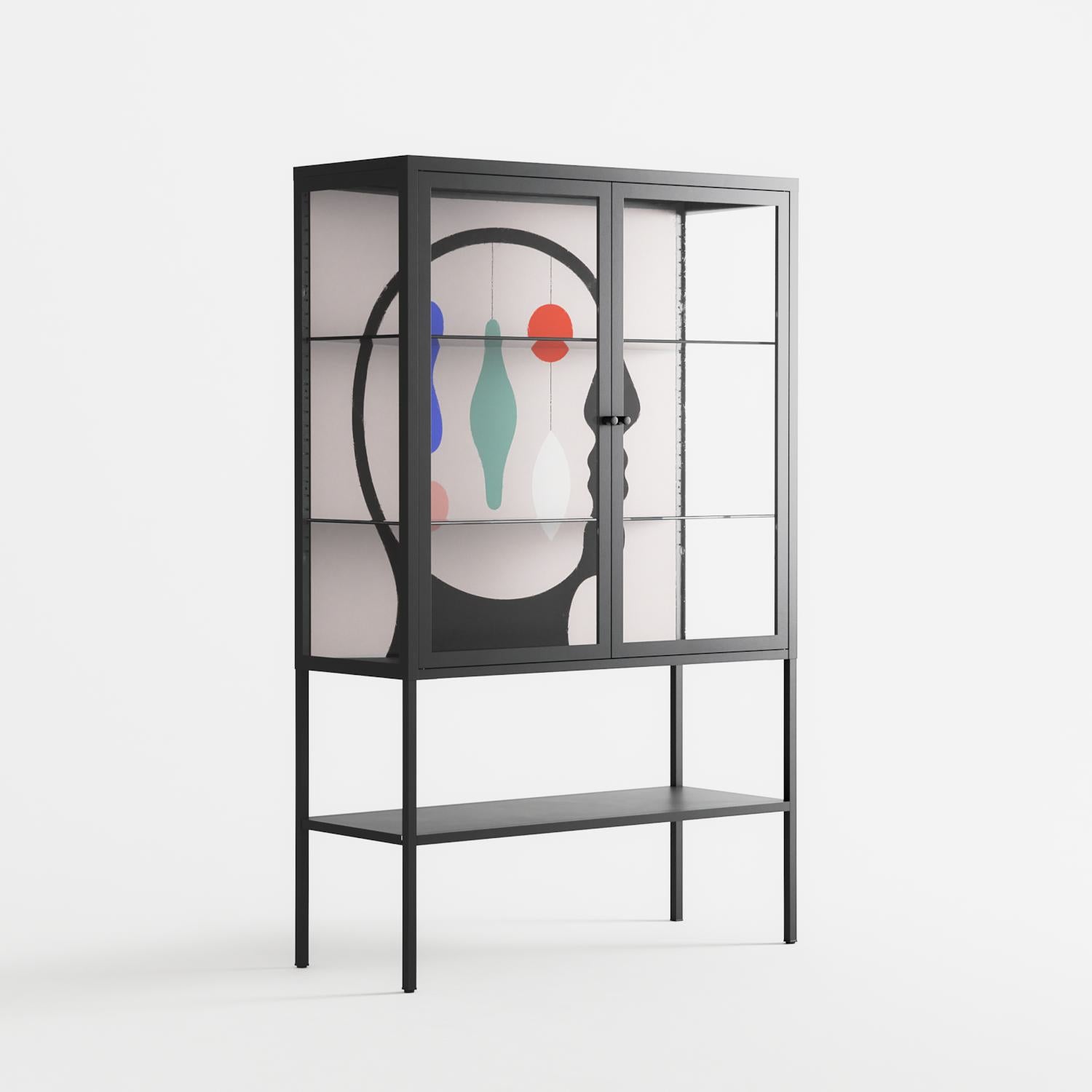 Équilibre_Intérieur - Loft Cabinet - David Vanadia - Antracite - Clear glass