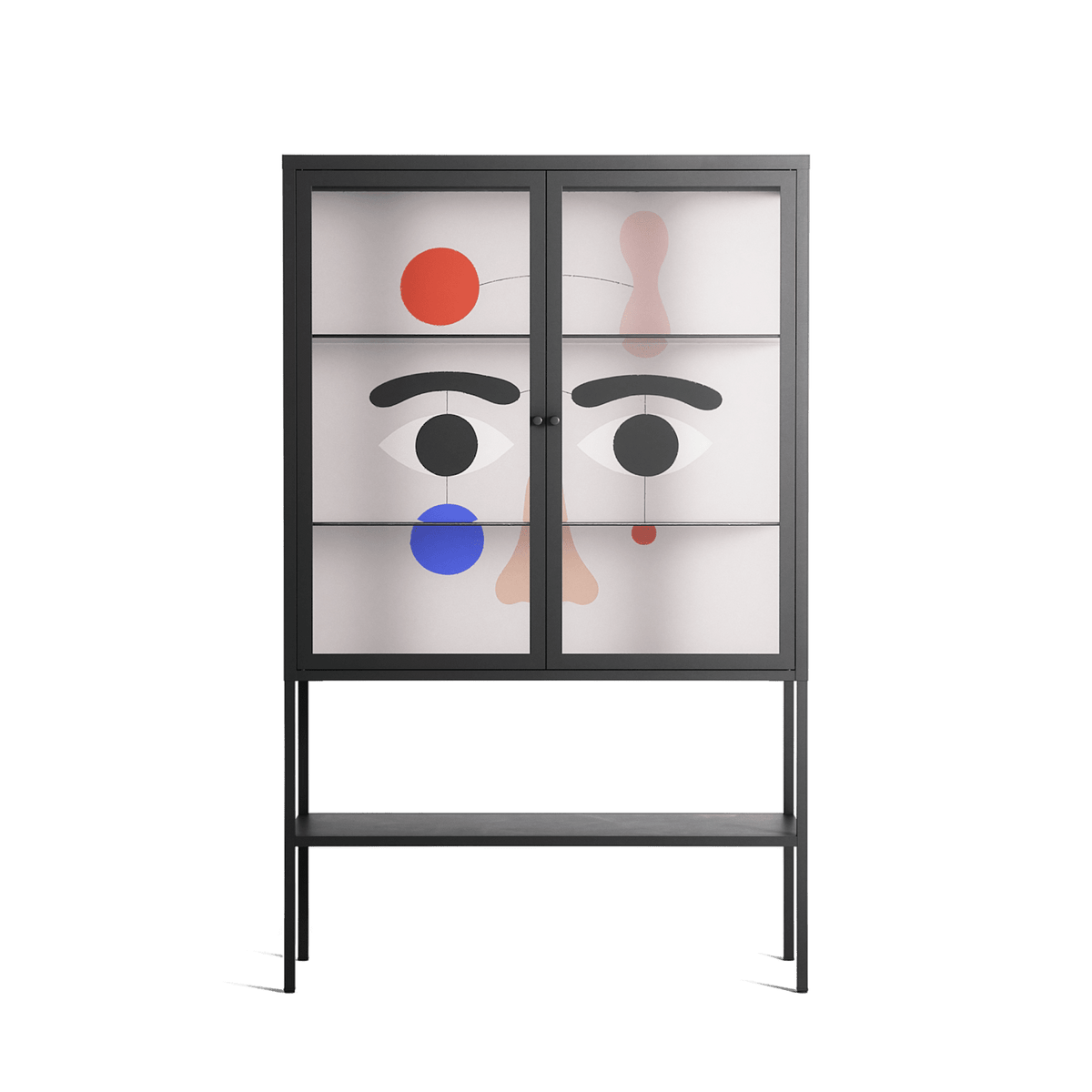 Équilibré - Loft Cabinet - David Vanadia - Antracite - Clear glass