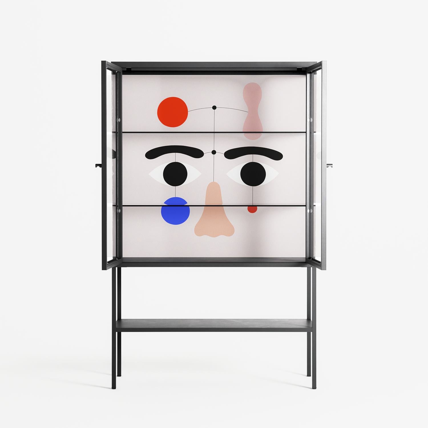 Équilibré - Loft Cabinet - David Vanadia - Antracite - Clear glass