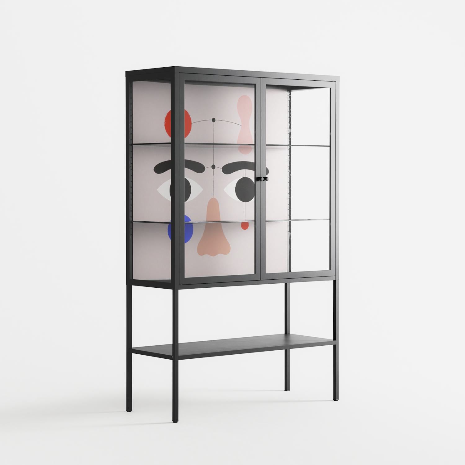 Équilibré - Loft Cabinet - David Vanadia - Antracite - Clear glass