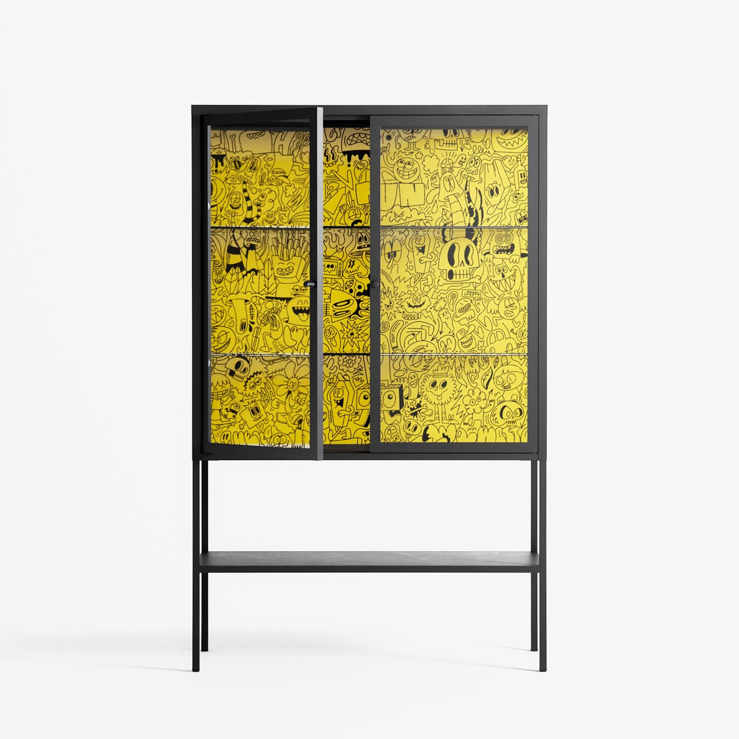 Everything Always - Loft Cabinet - Craig Watkins - Antracite - Clear glass