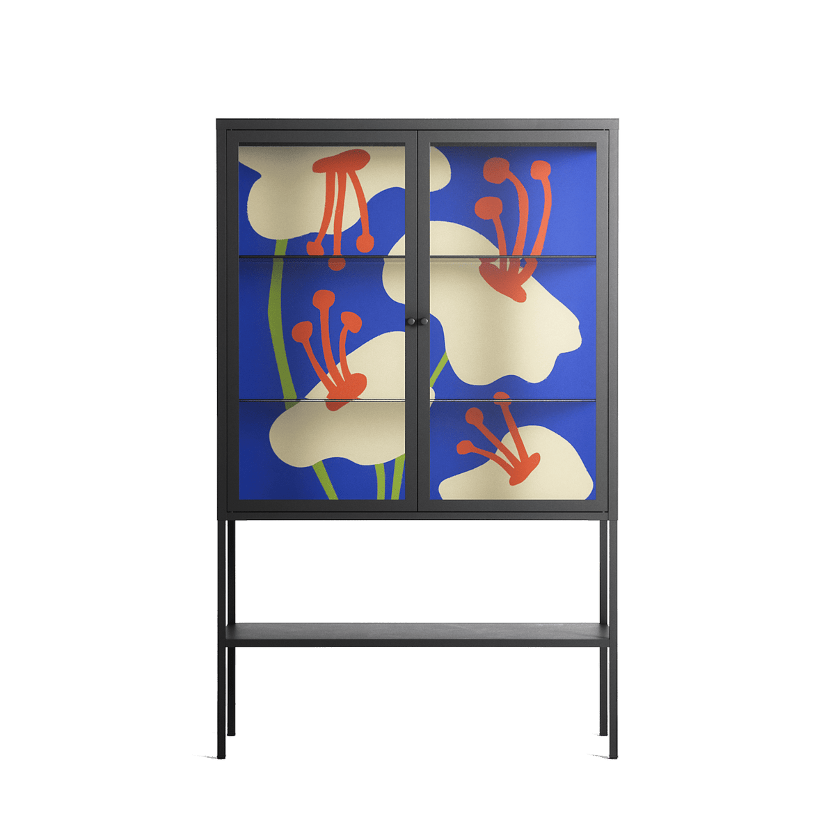 Meadow - Loft Cabinet - Magda March - Antracite - Clear glass