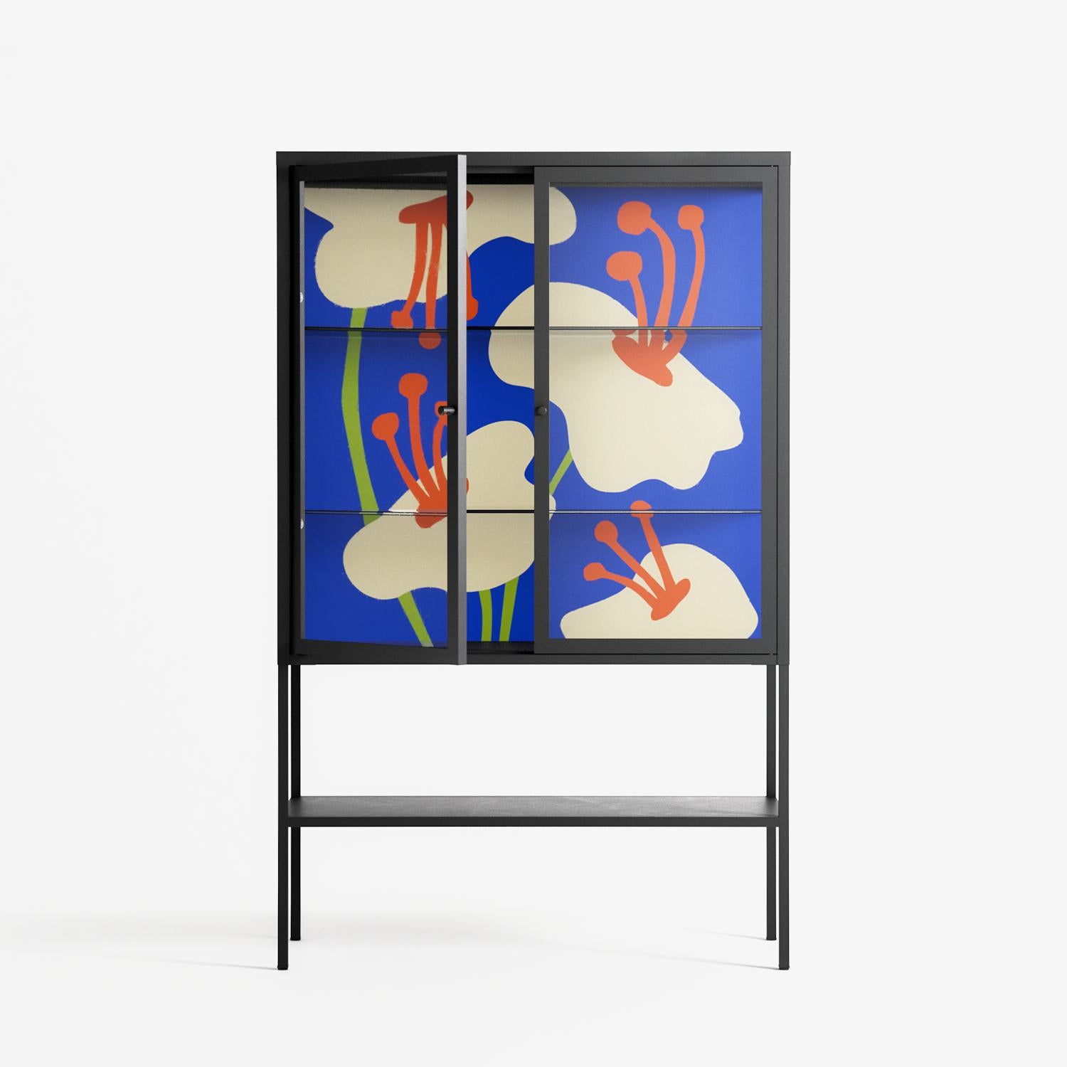 Meadow - Loft Cabinet - Magda March - Antracite - Clear glass