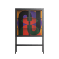 JJ - Loft Cabinet - Oluwasheyi Adebayo - Antracite - Clear glass