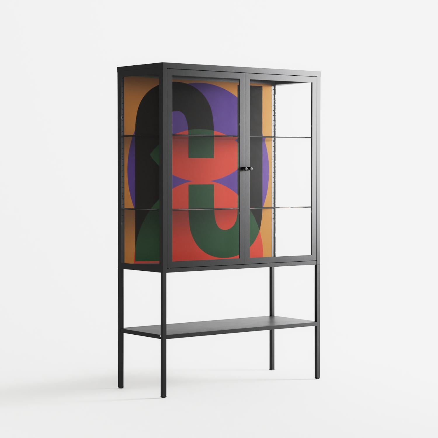 JJ - Loft Cabinet - Oluwasheyi Adebayo - Antracite - Clear glass