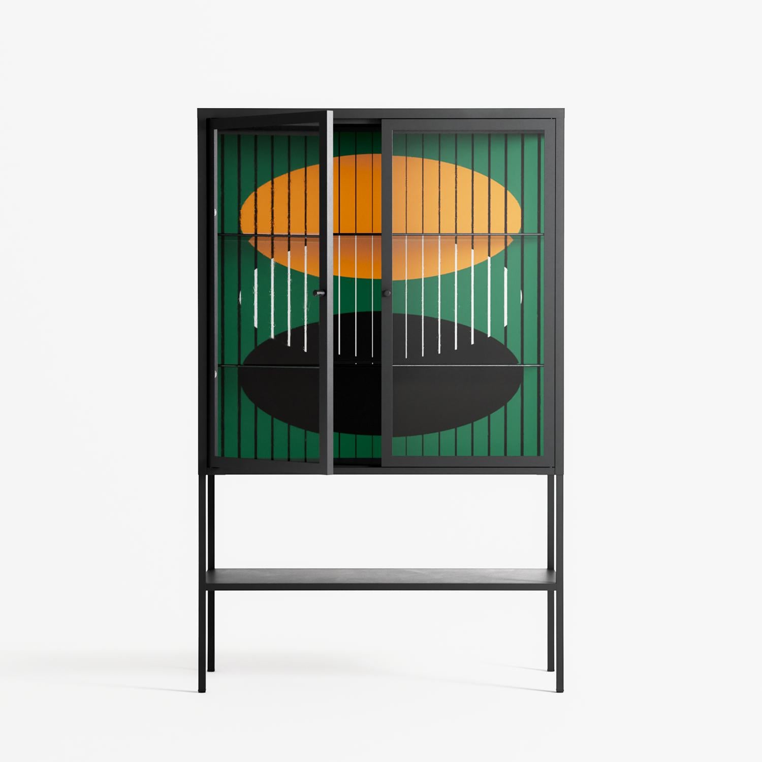 Soul Split - Loft Cabinet - Oluwasheyi Adebayo - Antracite - Clear glass