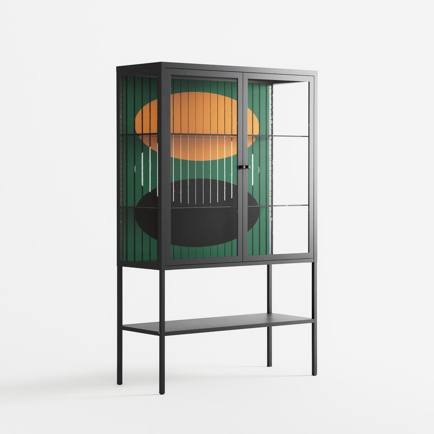 Soul Split - Loft Cabinet - Oluwasheyi Adebayo - Antracite - Clear glass