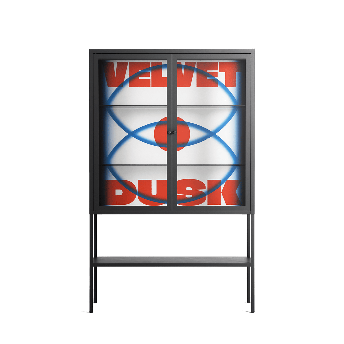 Velvet Dusk - Loft Cabinet - Oluwasheyi Adebayo - Antracite - Clear glass