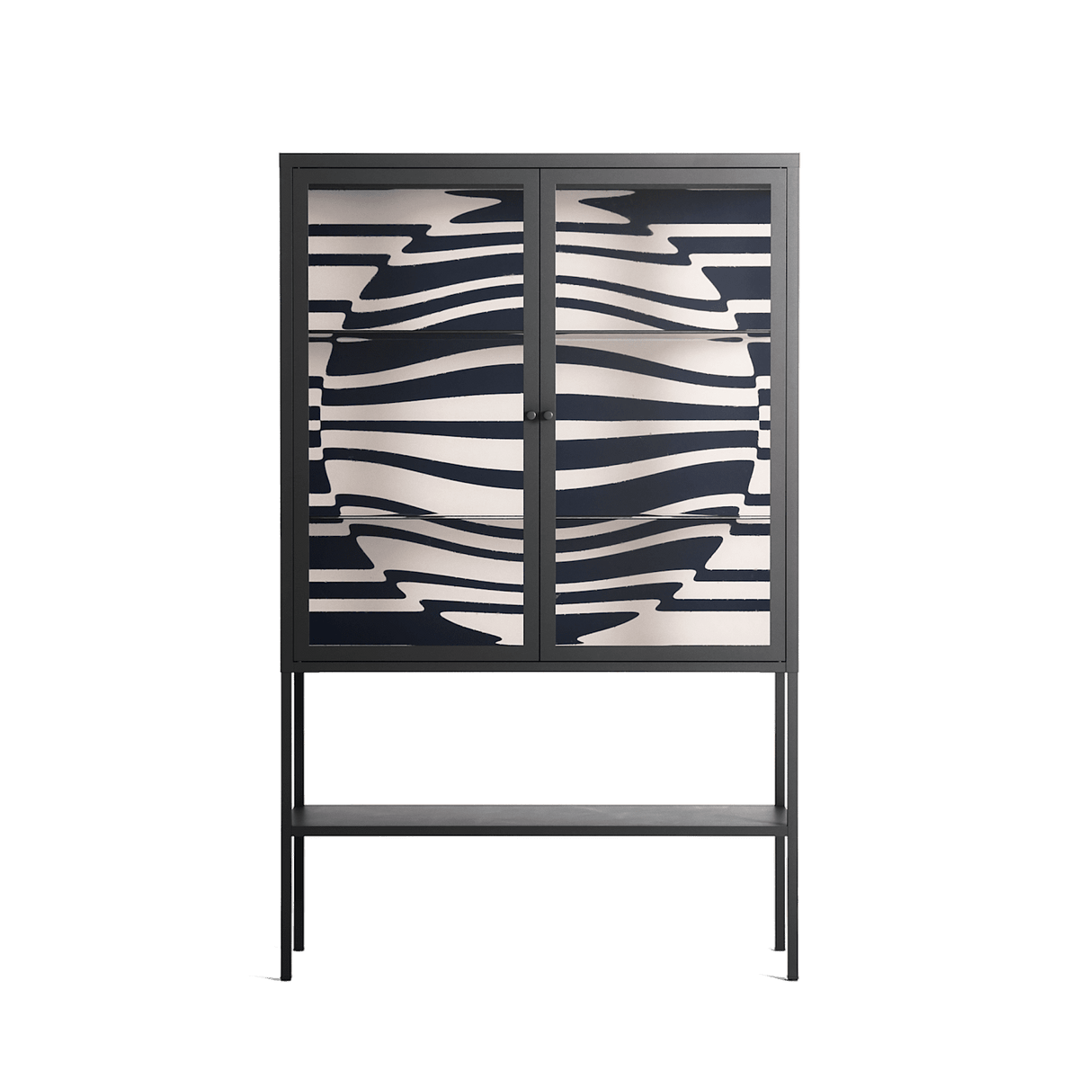 Wave Lens - Loft Cabinet - Oluwasheyi Adebayo - Antracite - Clear glass