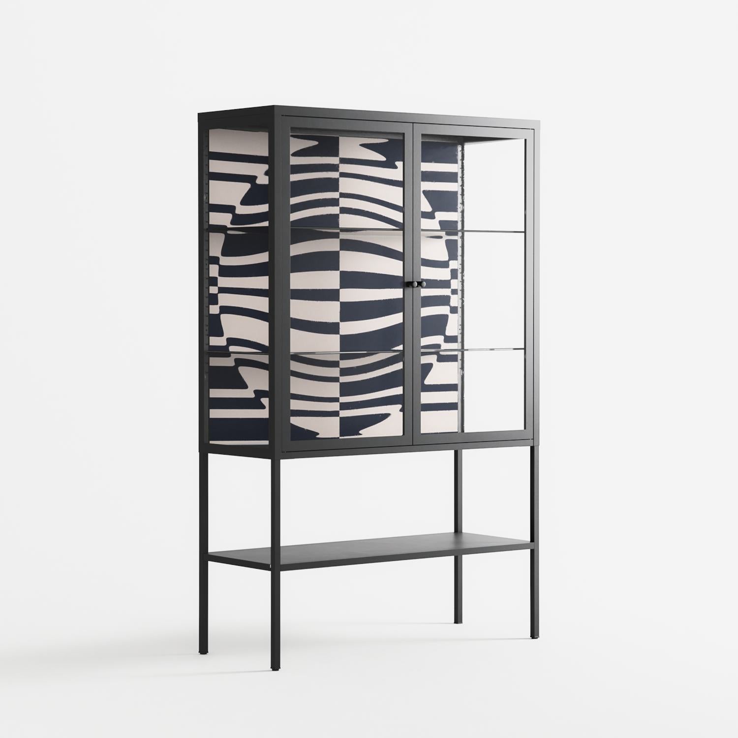 Wave Lens - Loft Cabinet - Oluwasheyi Adebayo - Antracite - Clear glass