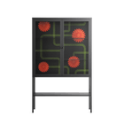 Floral Pipes - Loft Cabinet - Kristin Eriksson - Antracite - Clear glass