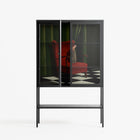 The Man Behind The Curtain - Loft Cabinet - Kristin Eriksson - Antracite - Clear glass