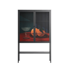 Bubbles & Oranges - Loft Cabinet - Kristin Eriksson - Antracite - Clear glass